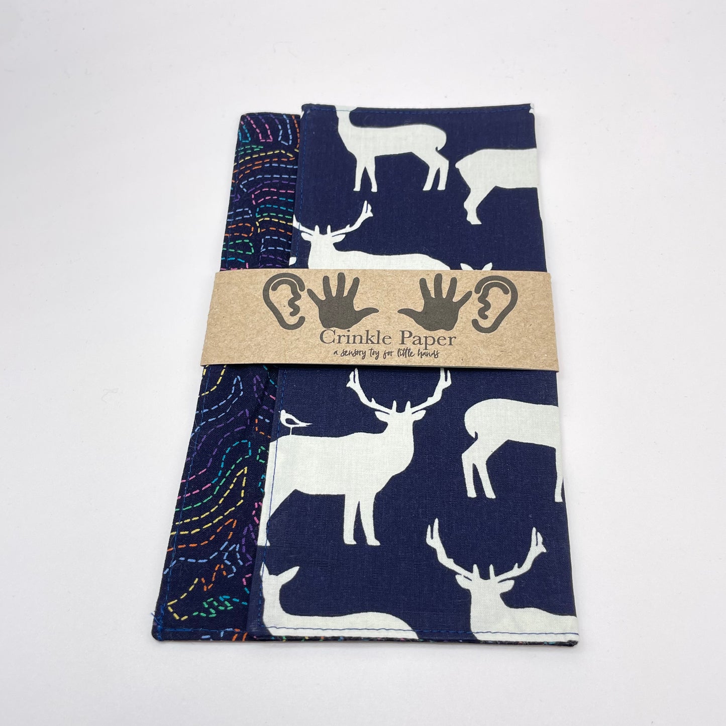 Deer in the Headlights + Stitched Palm Crinkle Paper