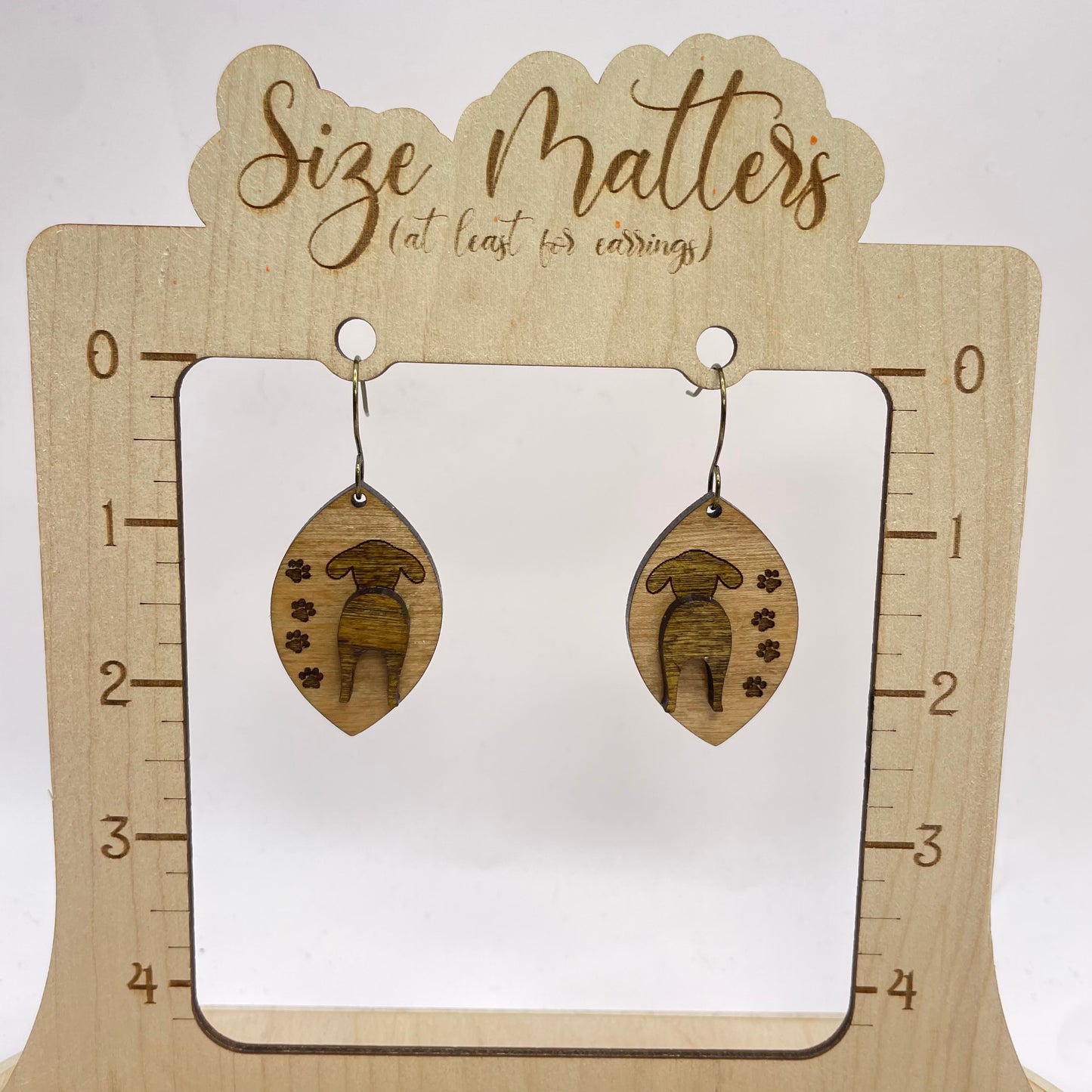 Dog Butt Drop Dangle Earrings