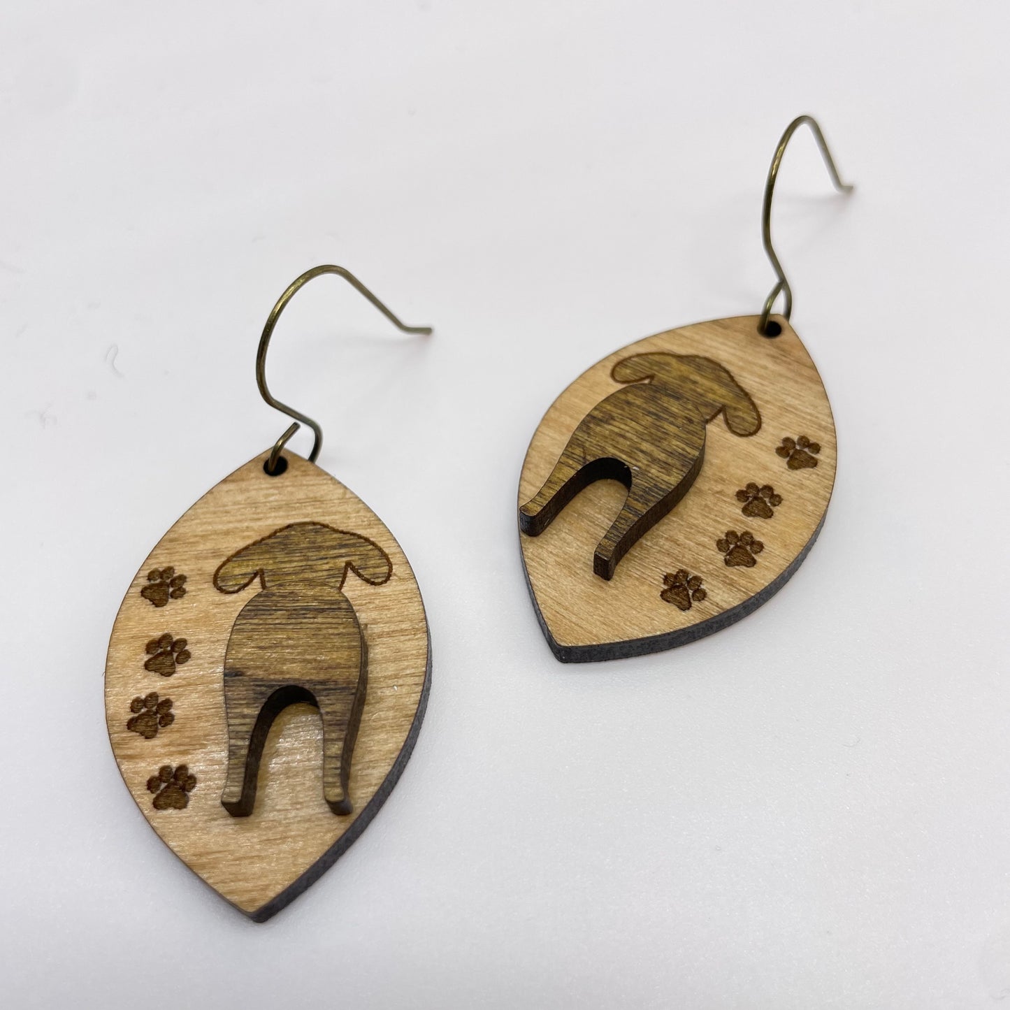 Dog Butt Drop Dangle Earrings