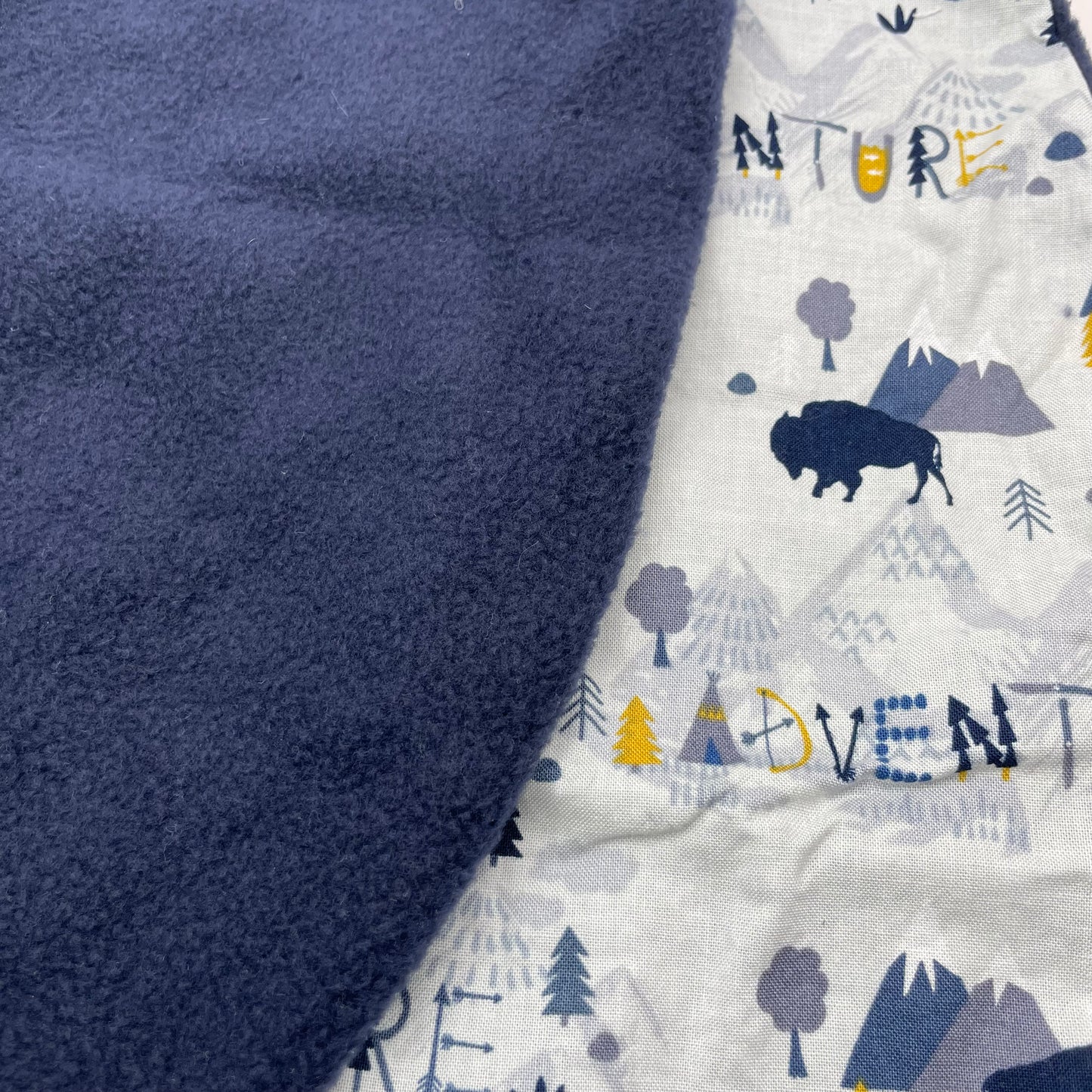 Explore + Navy Fleece Boppy Pillow Cover