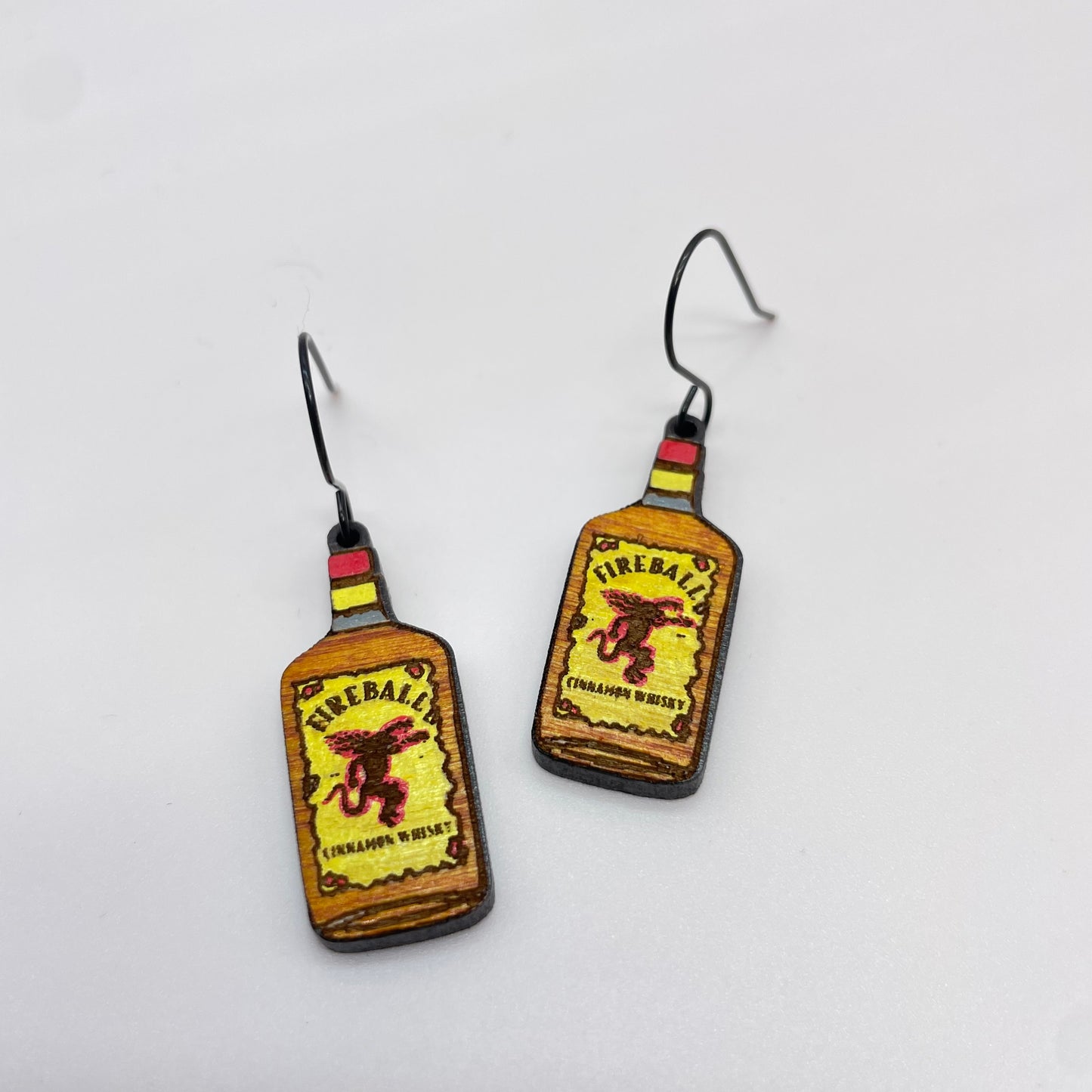 Fireball Bottle Dangle Earrings