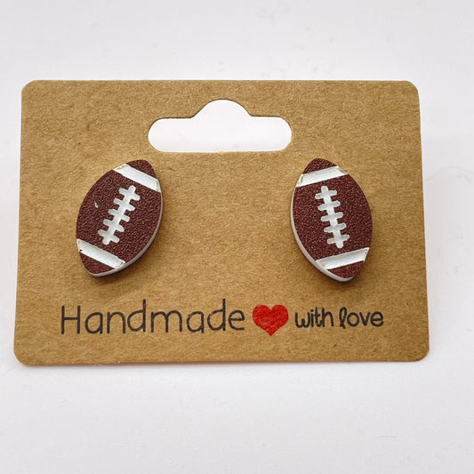 Football Stud Earrings