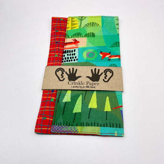 Forest Friends + Rainbow Tic Tac Toe Crinkle Paper