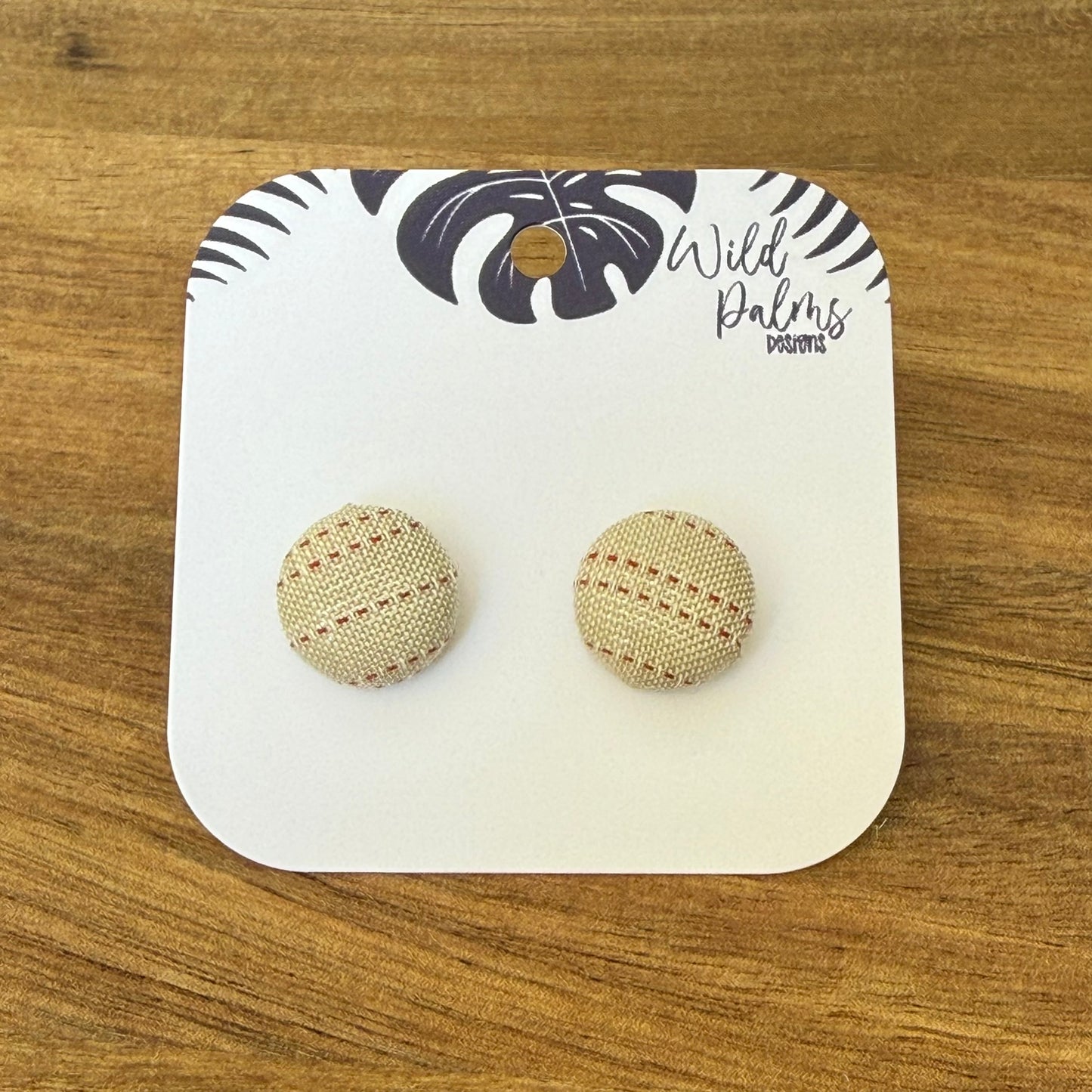 Fabric Stud Earrings