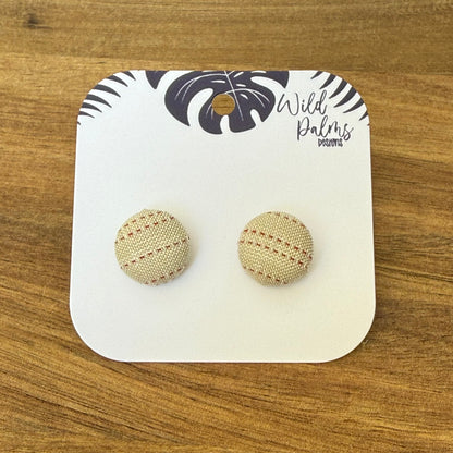 Fabric Stud Earrings