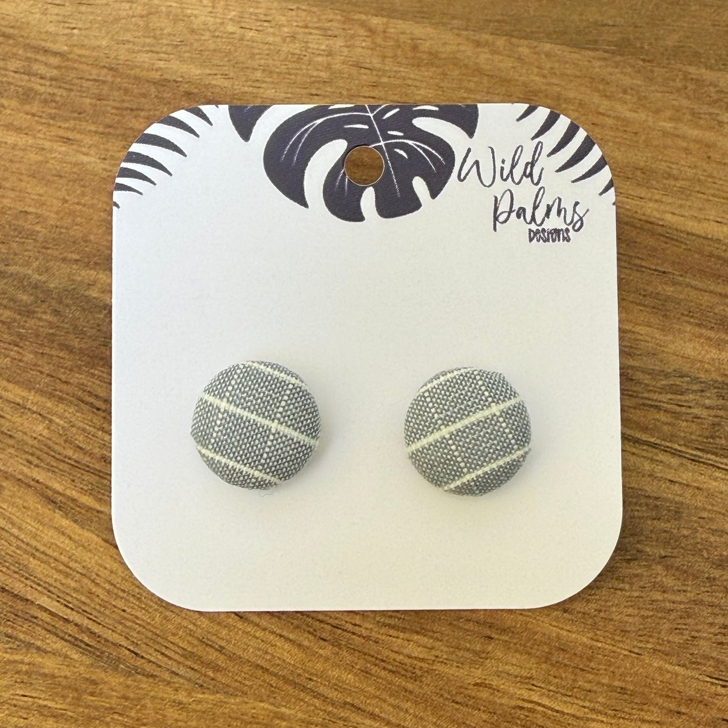 Fabric Stud Earrings