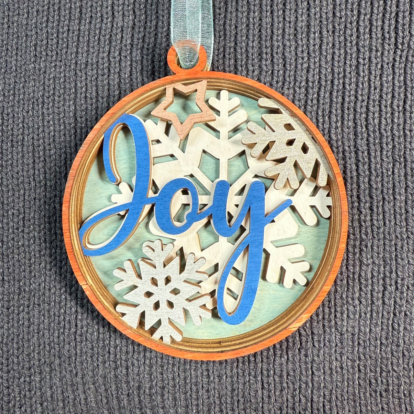 Joy Multi - Layered Wood Ornament