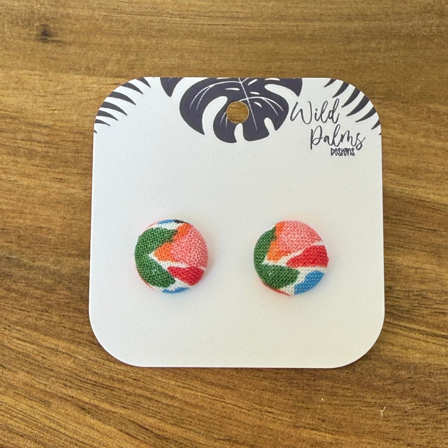 Fabric Stud Earrings