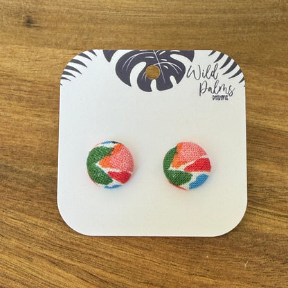 Fabric Stud Earrings