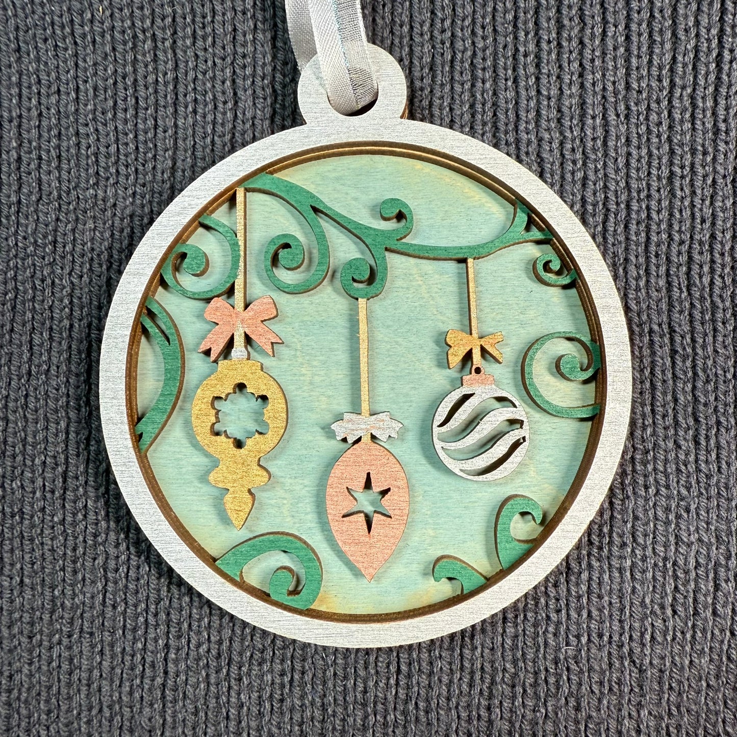 Hanging Ornaments Layered Wood Ornament