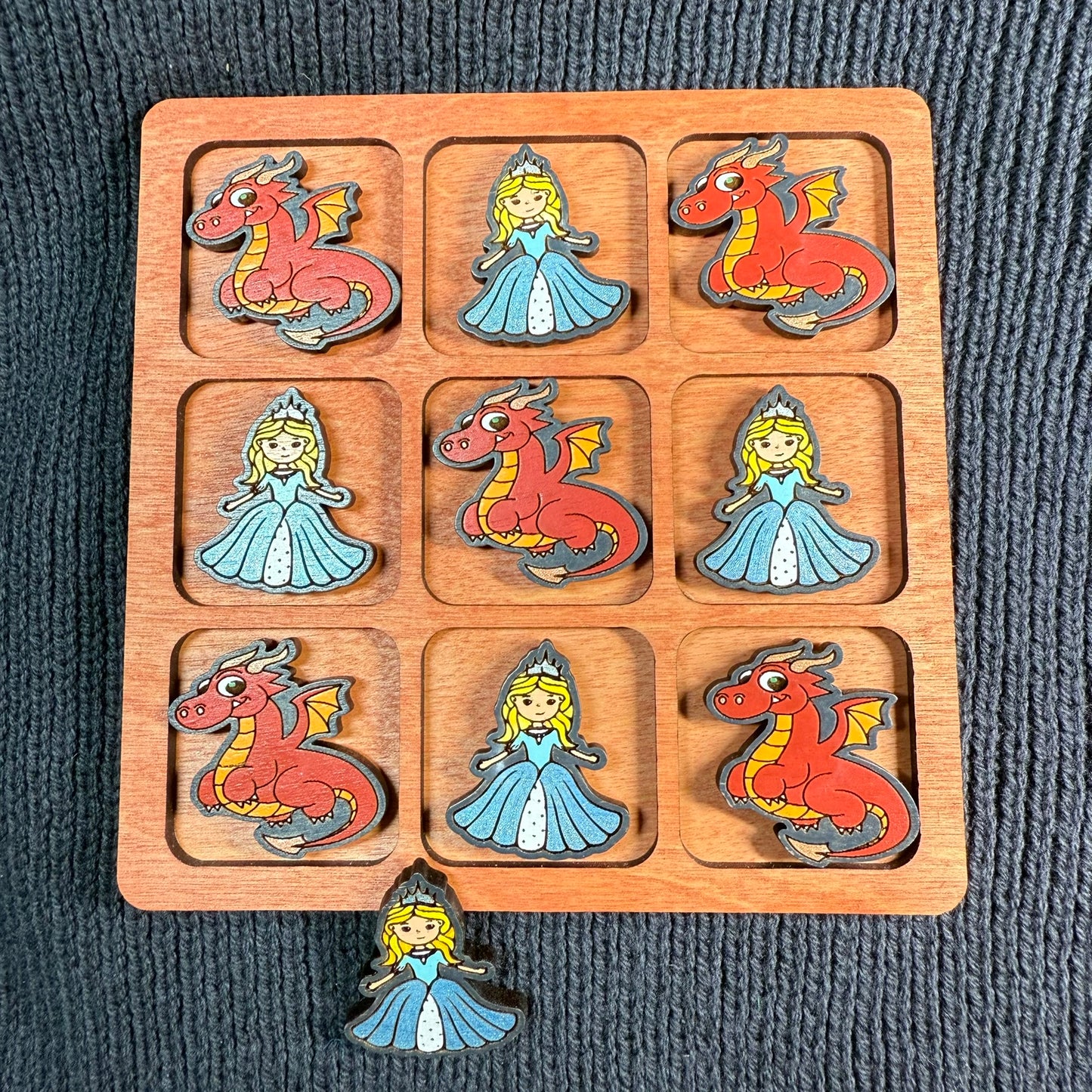 Dragon & Princess Tic Tac Toe Game