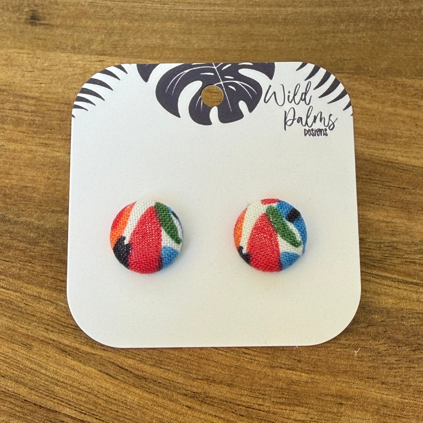 Fabric Stud Earrings