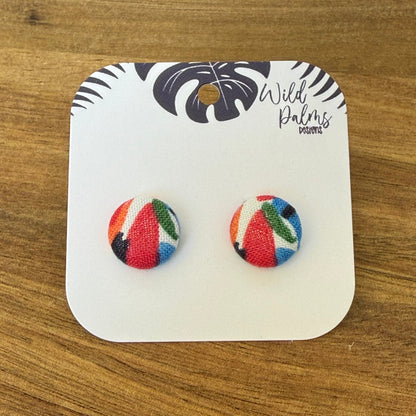 Fabric Stud Earrings