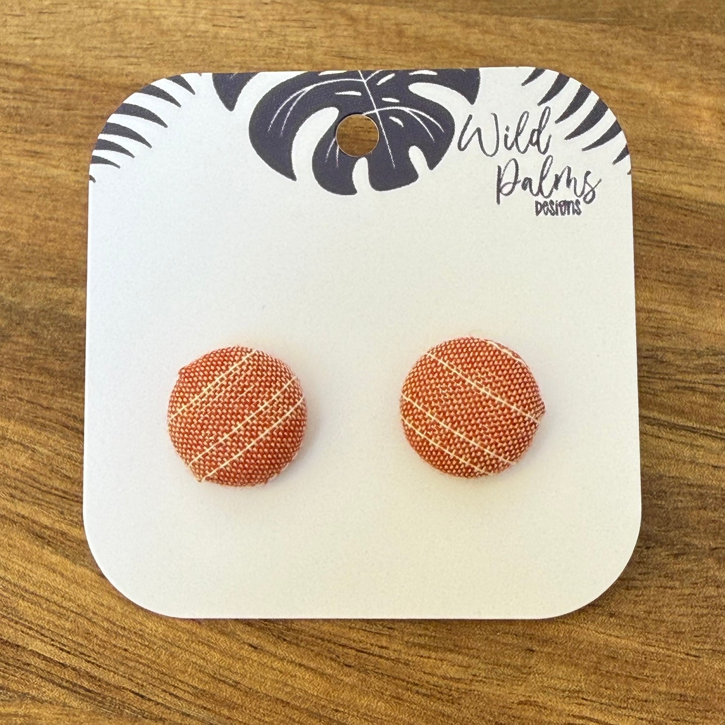 Fabric Stud Earrings