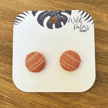 Fabric Stud Earrings