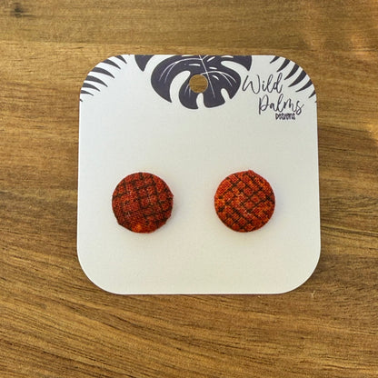 Fabric Stud Earrings