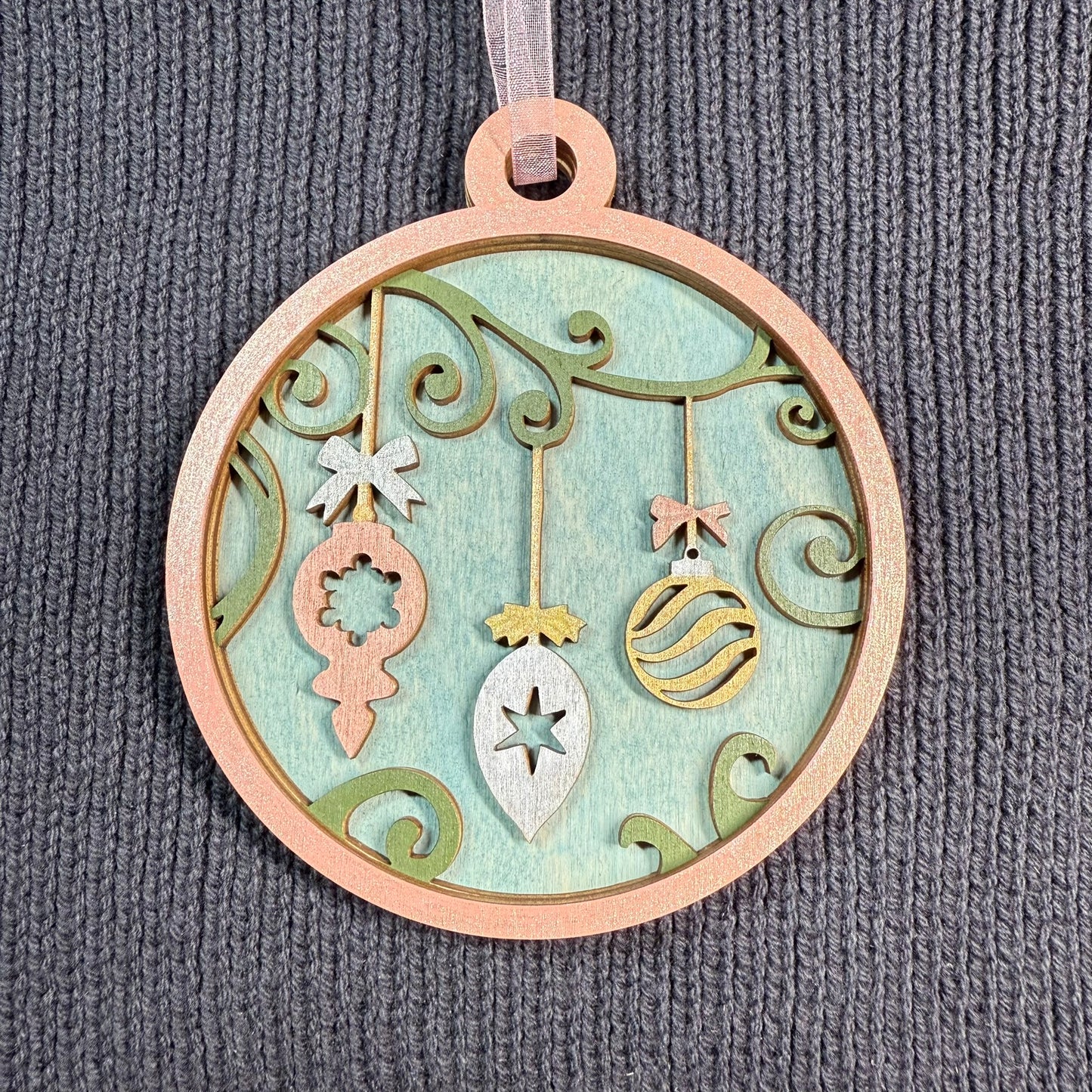 Hanging Ornaments Layered Wood Ornament