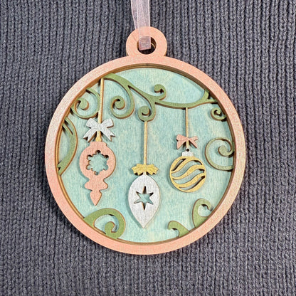 Hanging Ornaments Layered Wood Ornament