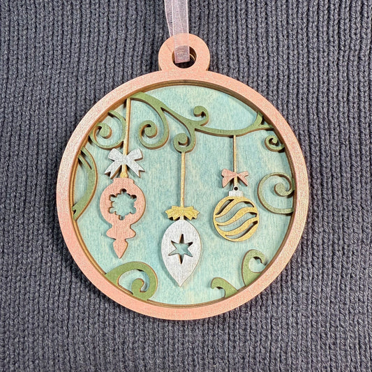 Hanging Ornaments Layered Wood Ornament