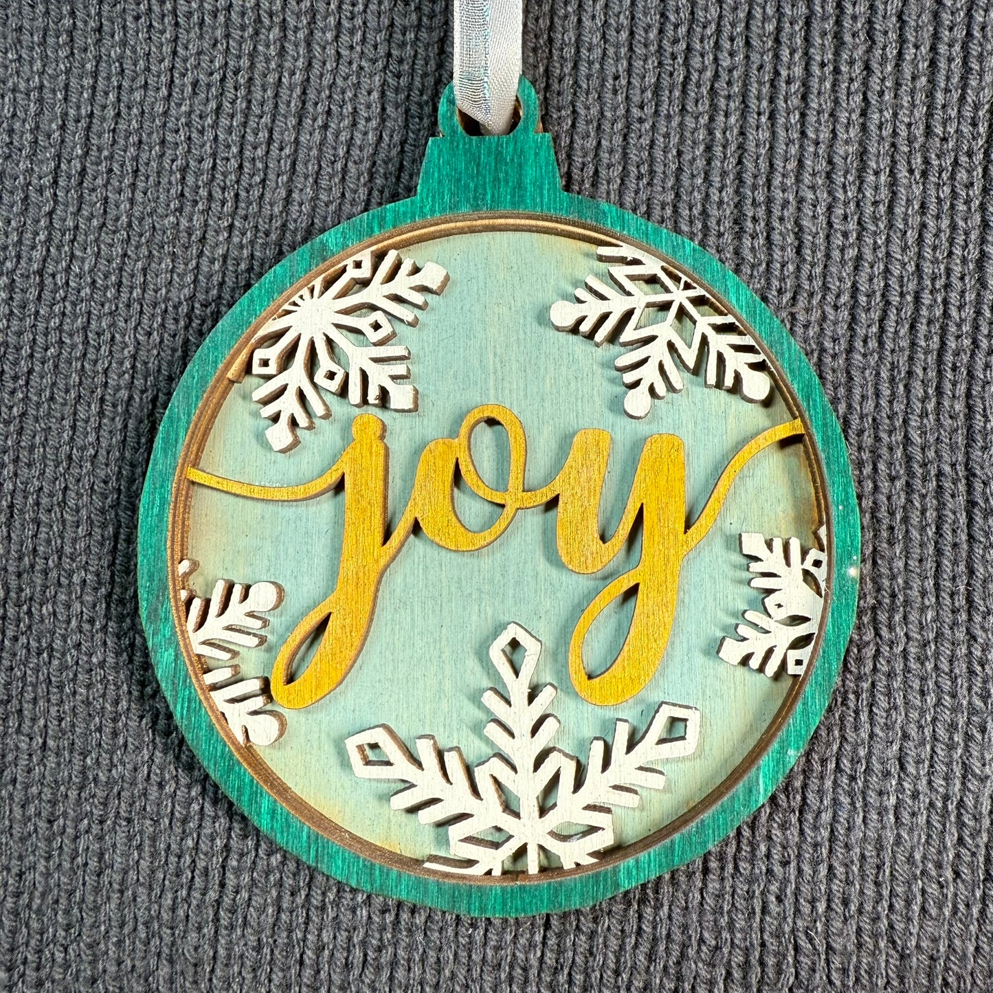Joy Layered Wood Ornament