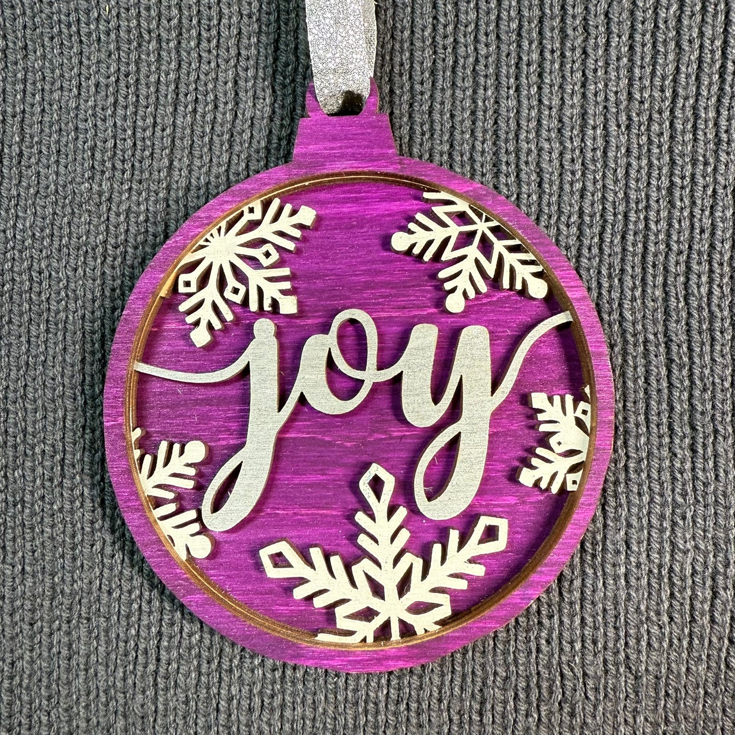 Joy Layered Wood Ornament