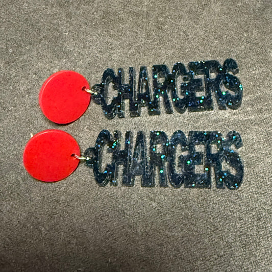 Chargers Stud Dangle Earrings