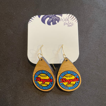 Living that ...  (softball) Mom Life Drop Dangle Earrings