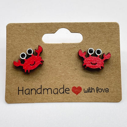 Googly Eyed Crab Stud Earrings