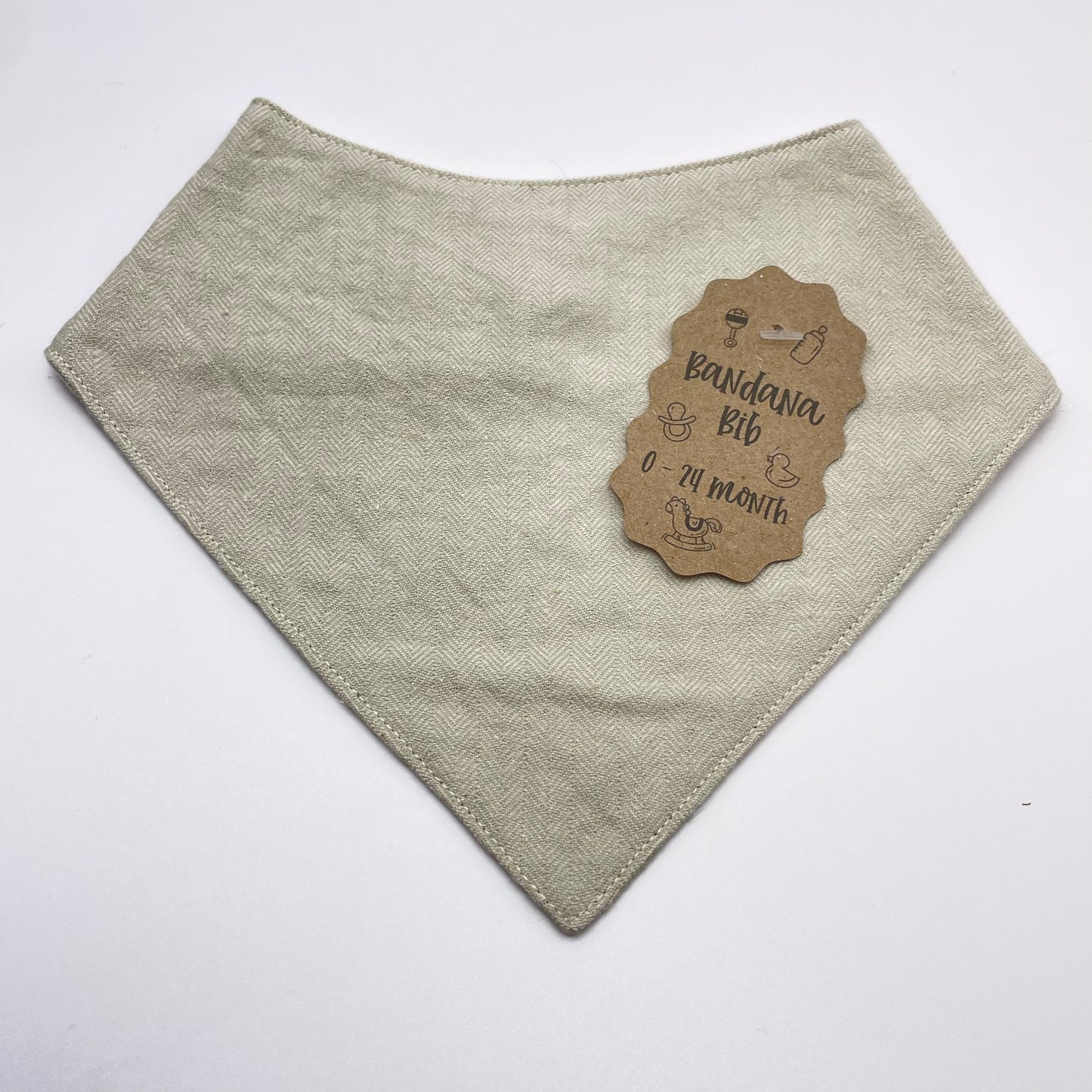 Grey Flannel Baby Bib