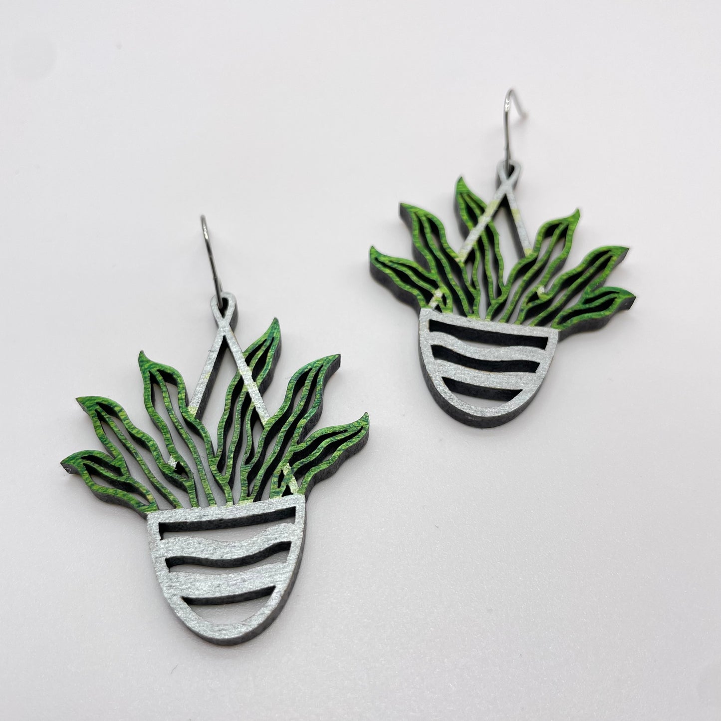 Hanging Plant 1 Drop Dangle Earrings