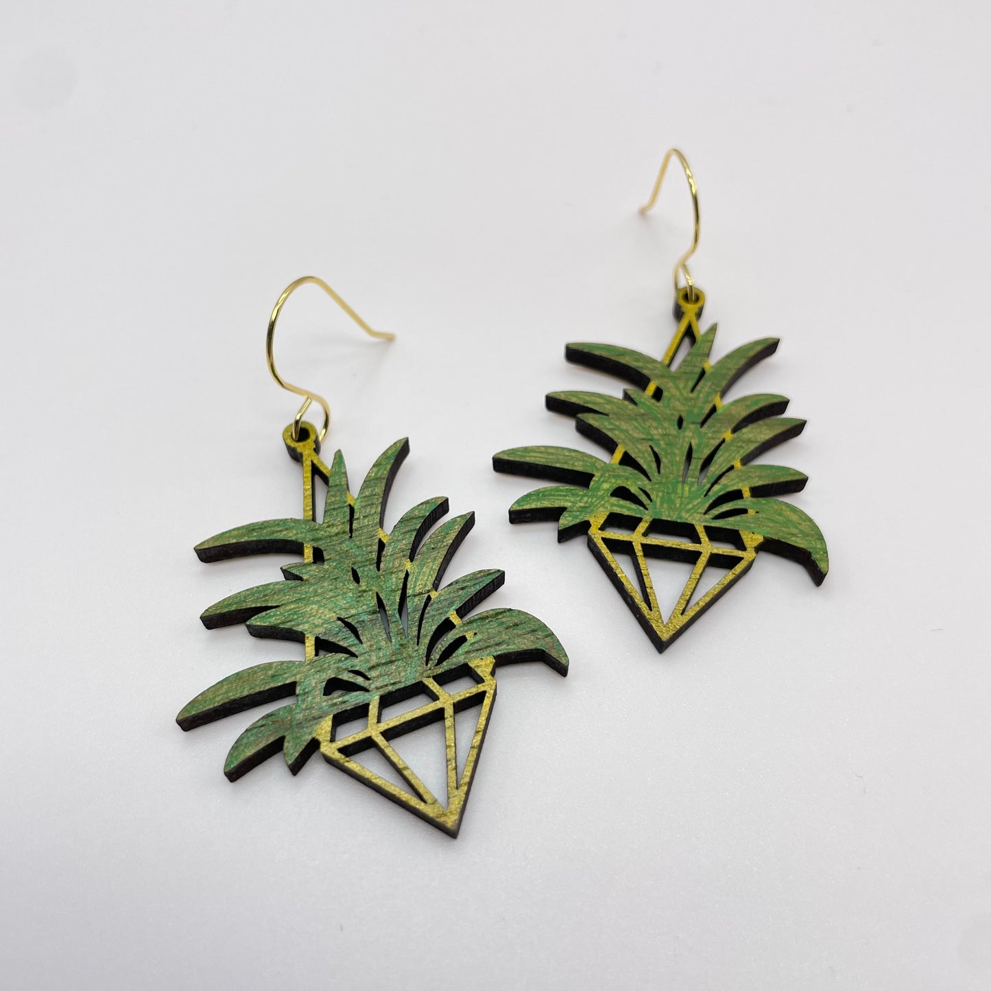 Hanging Plant 3 Drop Dangle Earrings