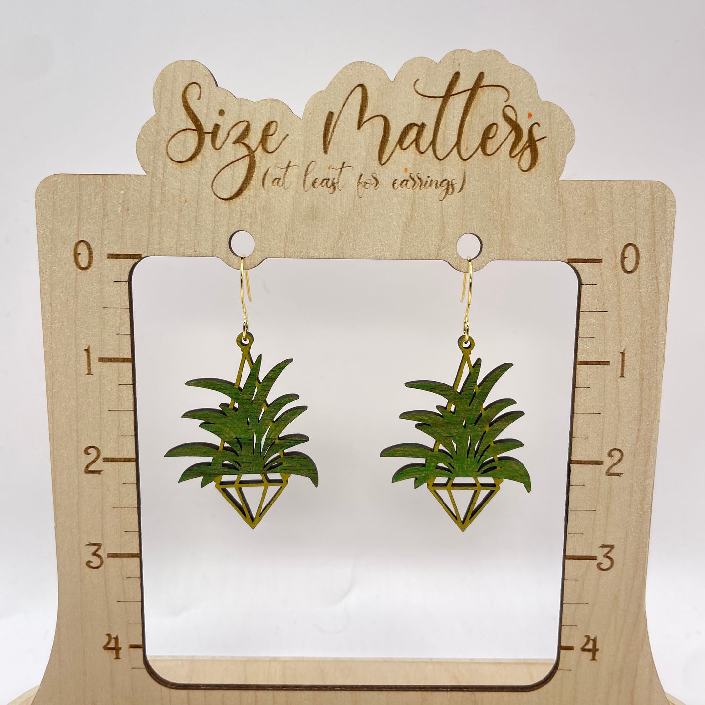 Hanging Plant 3 Drop Dangle Earrings