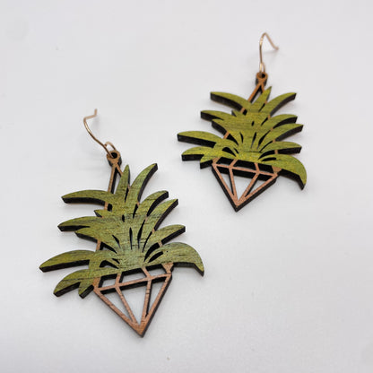 Hanging Plant 7 Drop Dangle Earrings