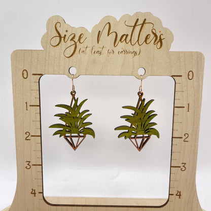 Hanging Plant 7 Drop Dangle Earrings