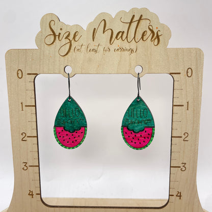 Hello Summer Watermelon Drop Dangle Earrings