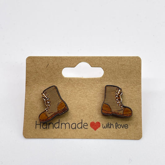 Hiking Boots Stud Earrings