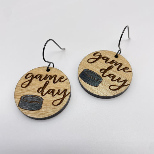 Hockey Game Day Drop Dangle Earrings