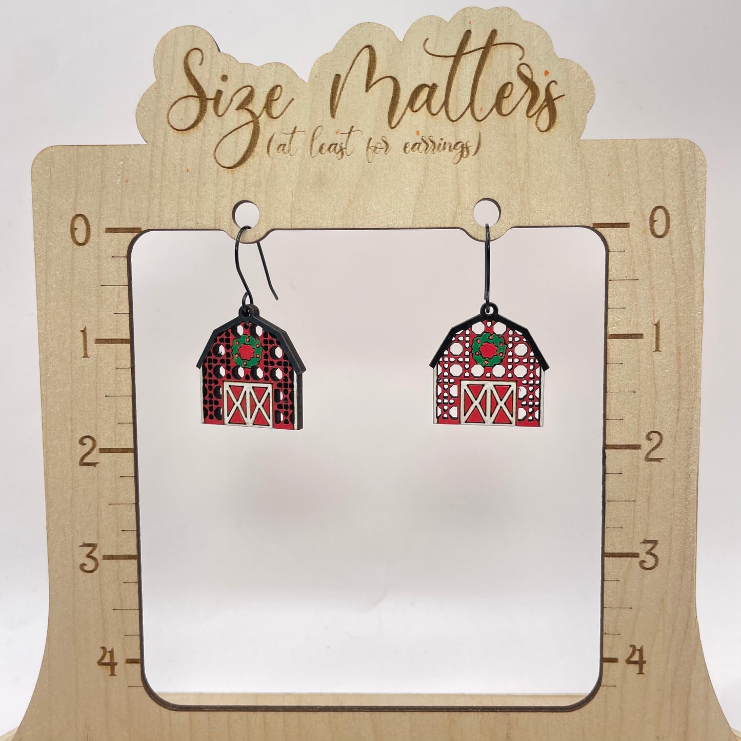 Holiday Barn Drop Dangle Earrings