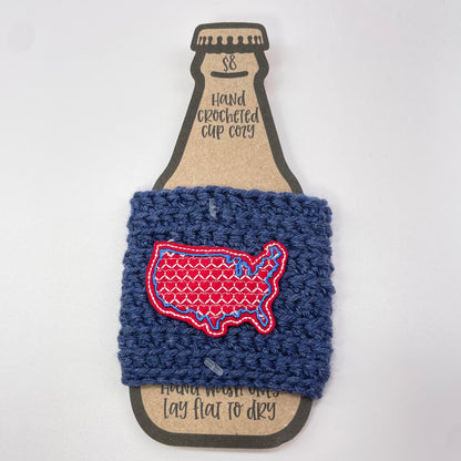 USA Crocheted Cup Cozy