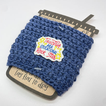 Teach & Educational Rockstar Crocheted Cup Cozy