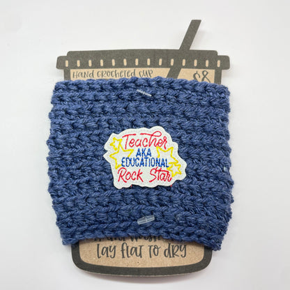 Teach & Educational Rockstar Crocheted Cup Cozy