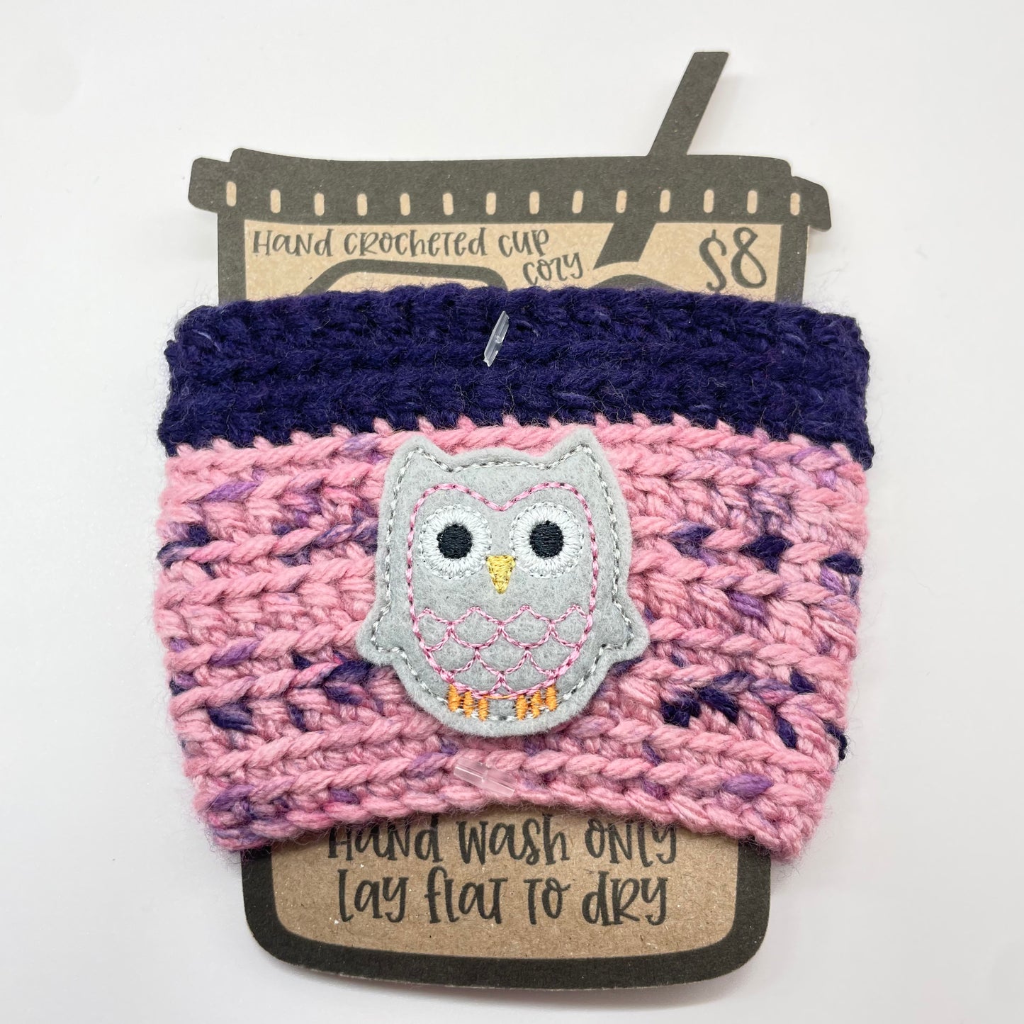 Owl Crocheted Cup Cozy