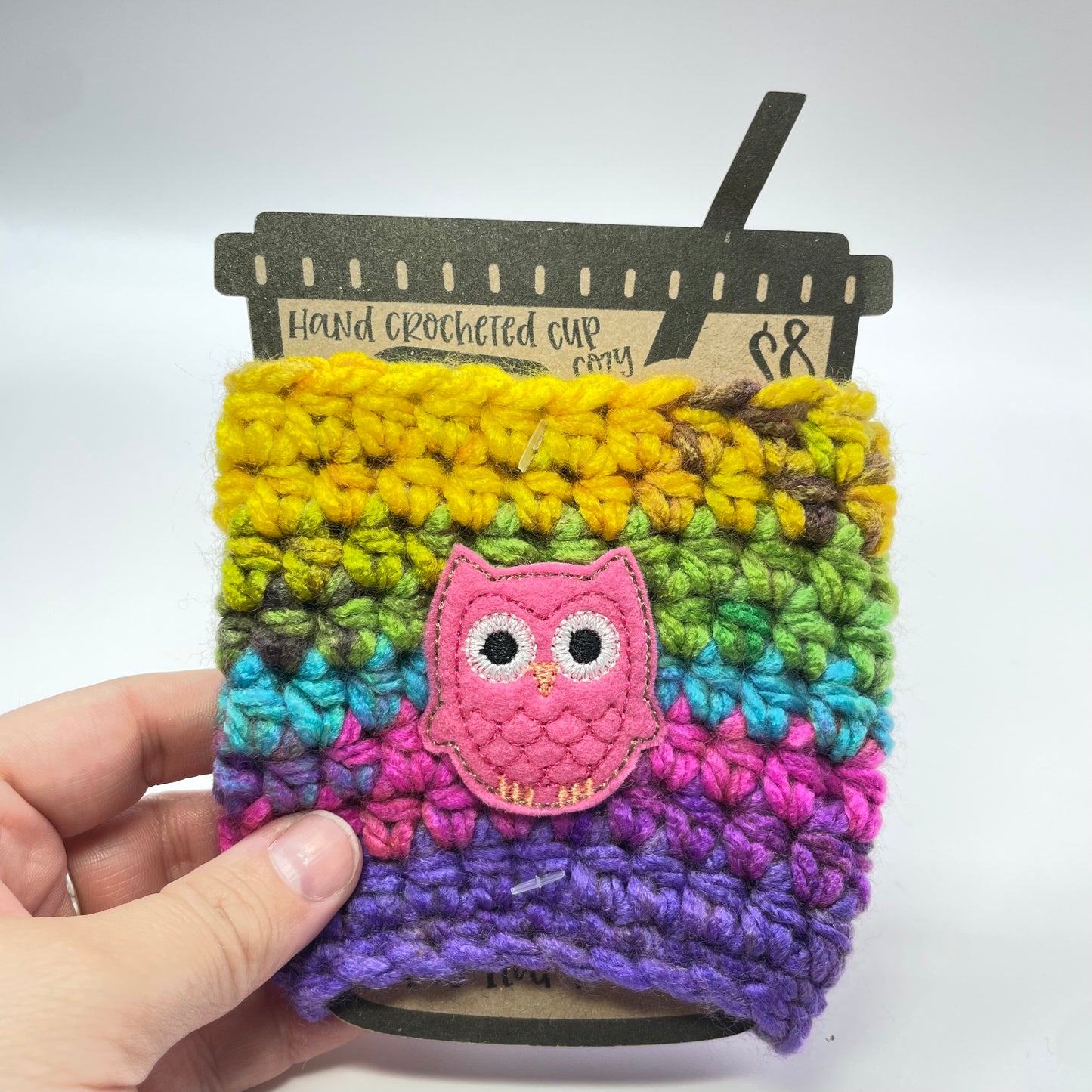 Owl Crocheted Cup Cozy