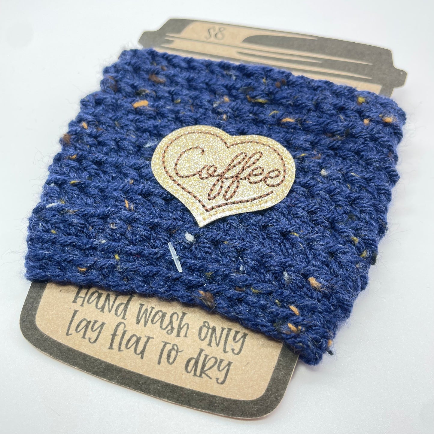 Heart Coffee Crocheted Cup Cozy