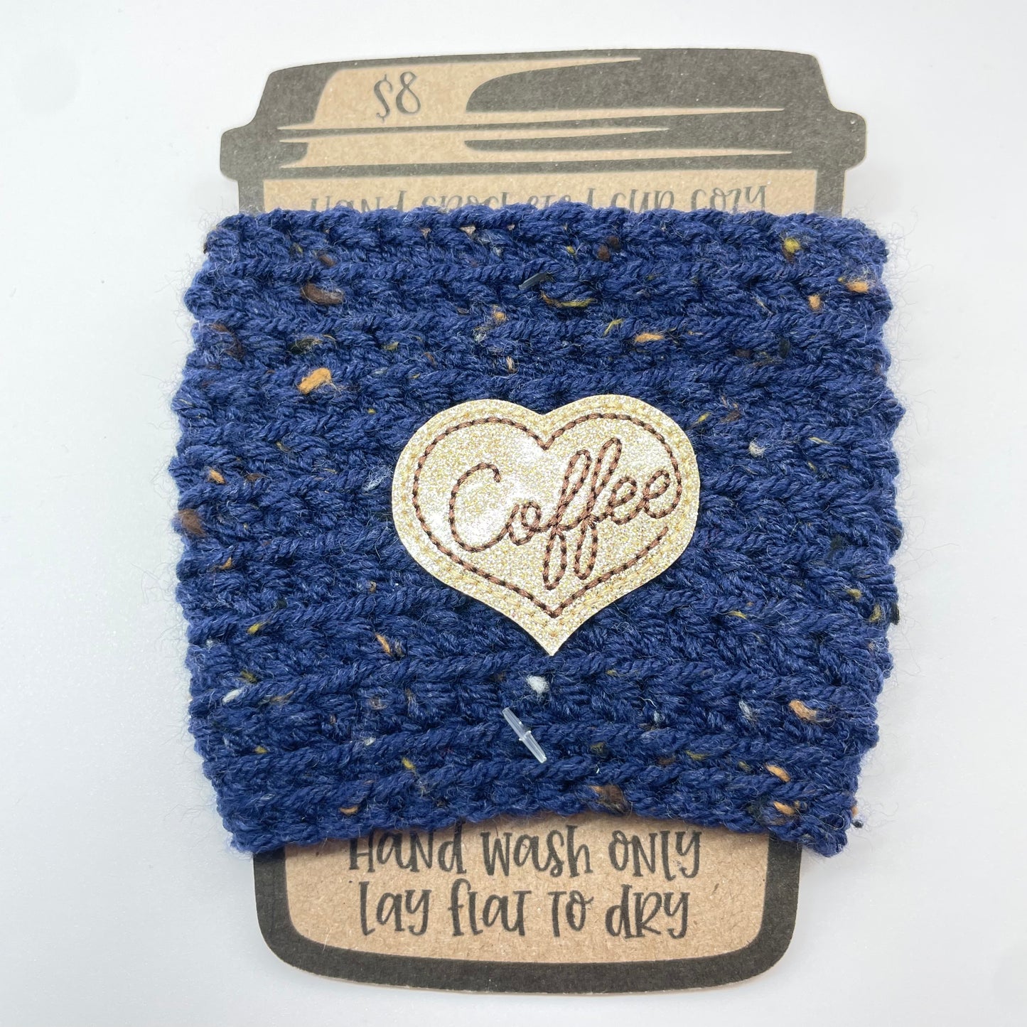 Heart Coffee Crocheted Cup Cozy