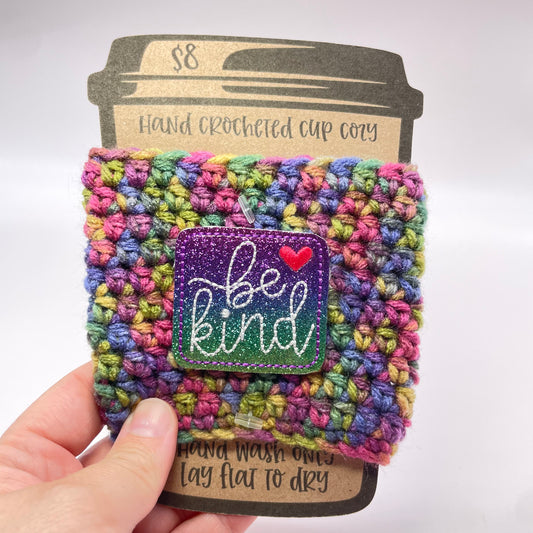 Be Kind Crocheted Cup Cozy