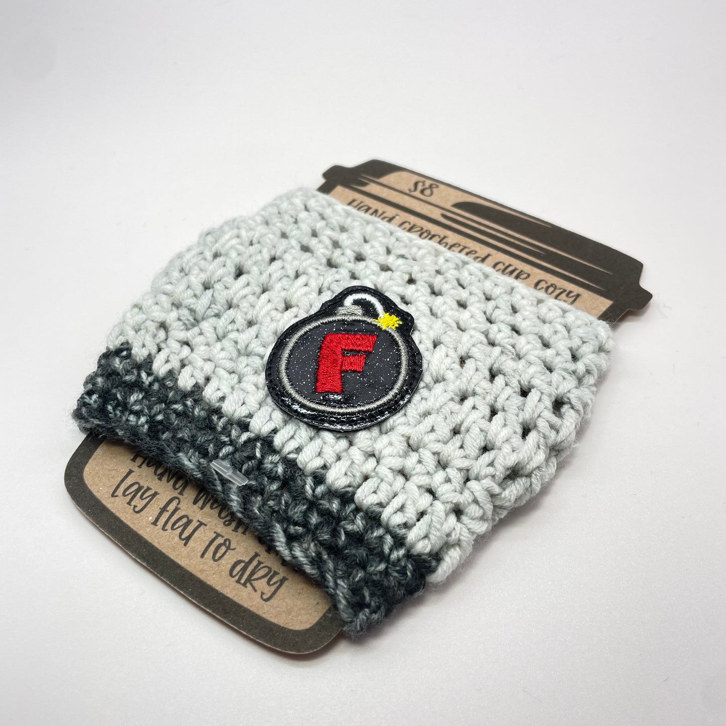 F Bomb Crocheted Cup Cozy