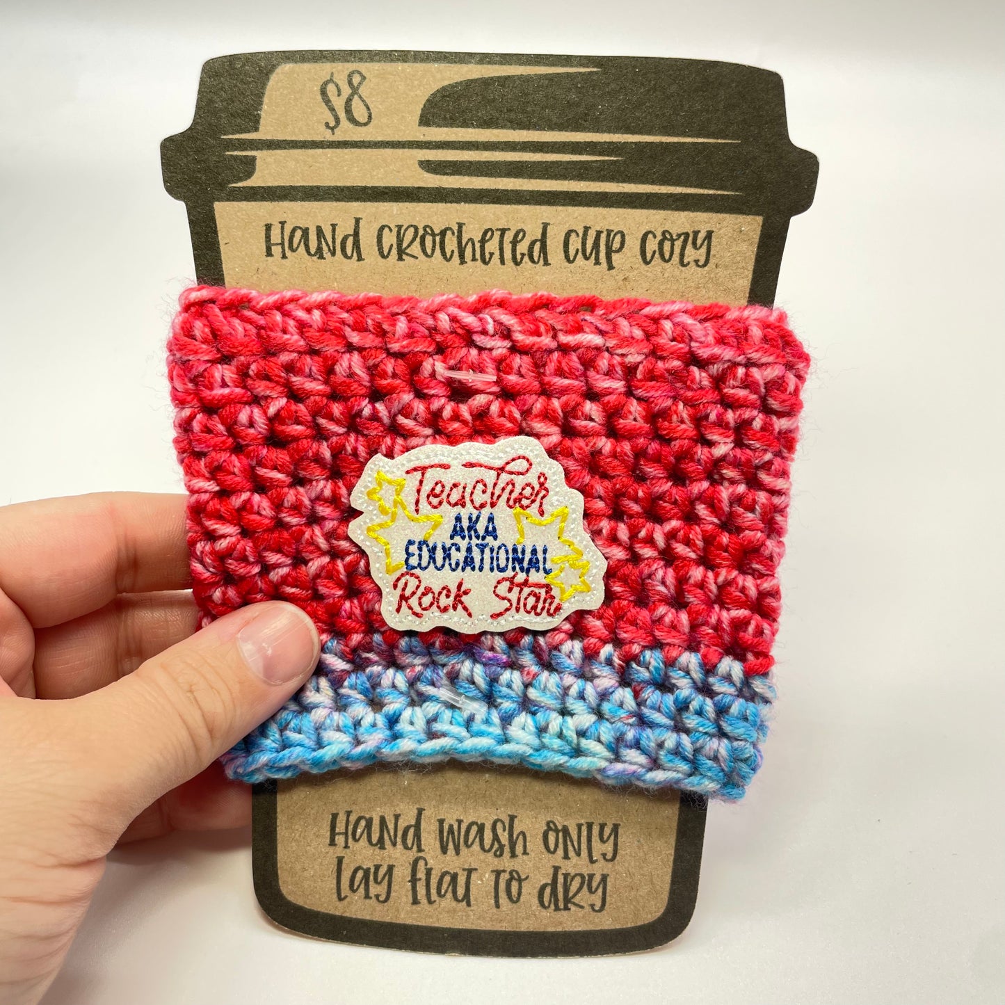 Teach & Educational Rockstar Crocheted Cup Cozy