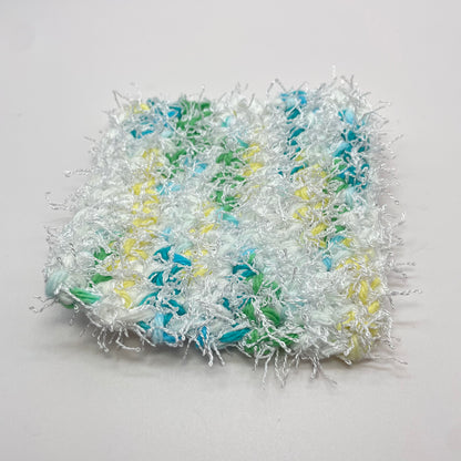 Green, Blue, Yellow + White Scrubby