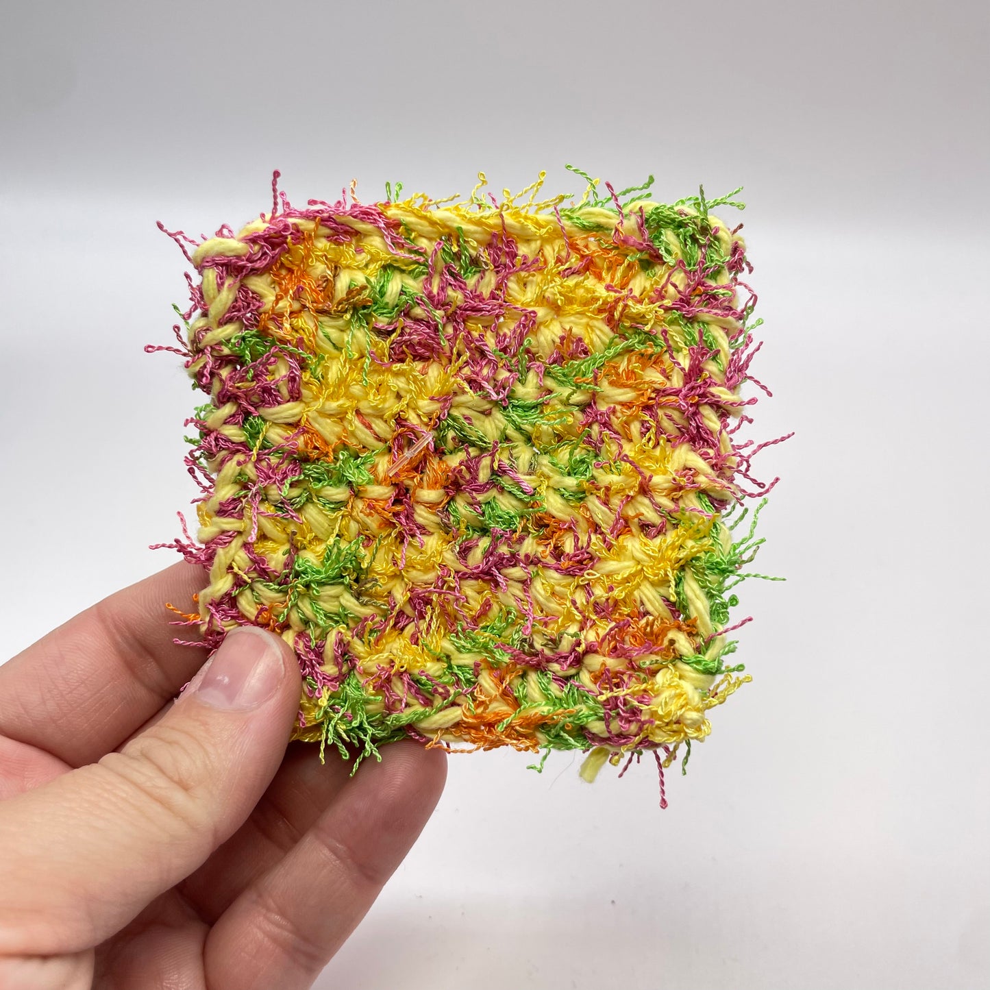 Yellow, Pink + Green Scrubby